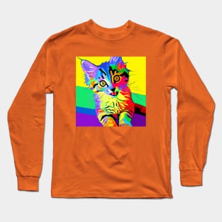 Pop Art Kitten Long Sleeve T-Shirt